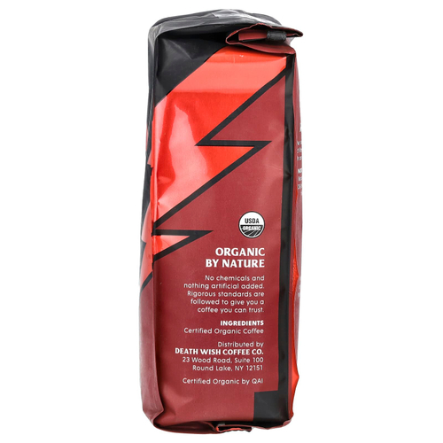 Death Wish Coffee, Молотый, темная обжарка, 283 г (10 унций)