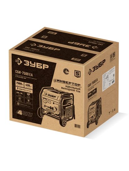 Инверторный генератор ЗУБР СБИ-7500ЕА