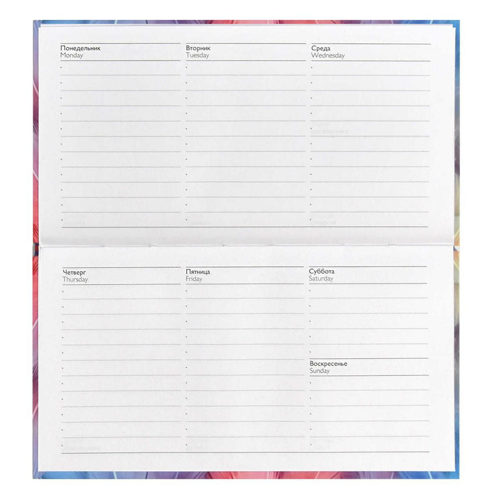 Еженедельник недатированный 170х90 мм, 64 л. "Нежные перья" (Феникс+)