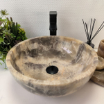 Раковина из оникса Bowl Grey TinLip BO-63030 40*40*15 44