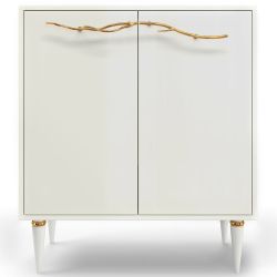 Комод Арт Колор Классик Голд с 2 полками Белый опал
