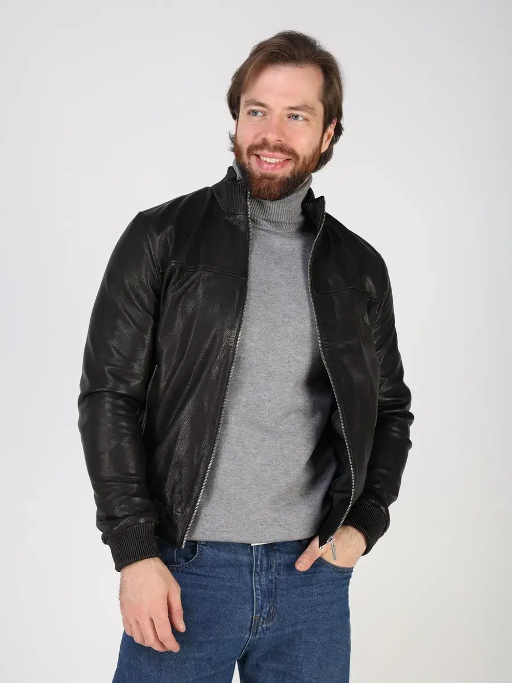 Кожаная куртка демисезонная