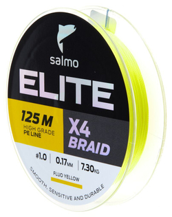 Шнур плетёный Salmo Elite х4 BRAID Fluo Yellow 125/017