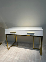 Стол-консоль Ist Casa Армада, 120х60х78 см, белый, золото
