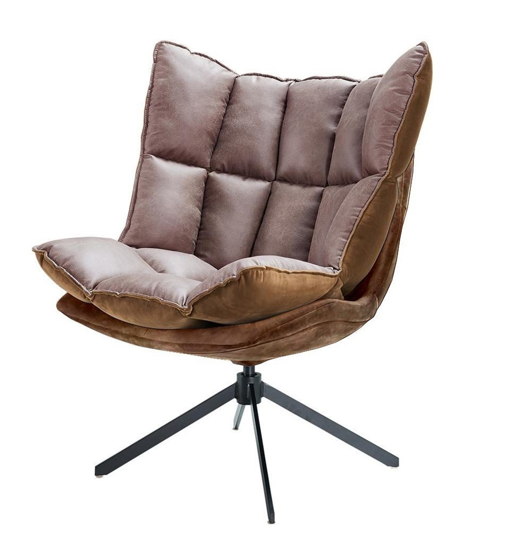 Дизайнерское кресло HUSK DC-1565F коричневое/коричневое (BROWN/brown)