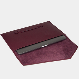 Чехол для MacBook Pro 13-14' из кожи теленка, бордового цвета