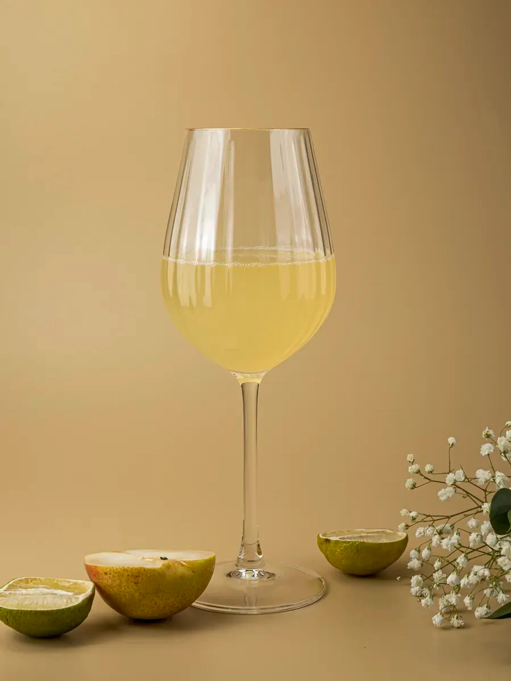 Набор бокалов для вина, 600 мл, 2 шт. с золотой каймой