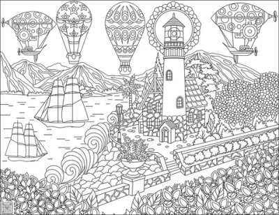 Цифровое панно ID Wall Раскраска "Дом на побережье"