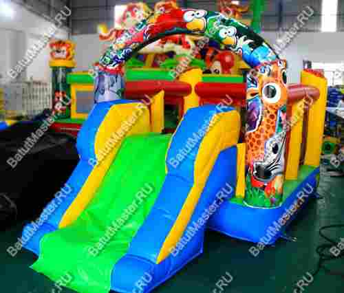Детский надувной батут "Детская смекалка с принт печатью"