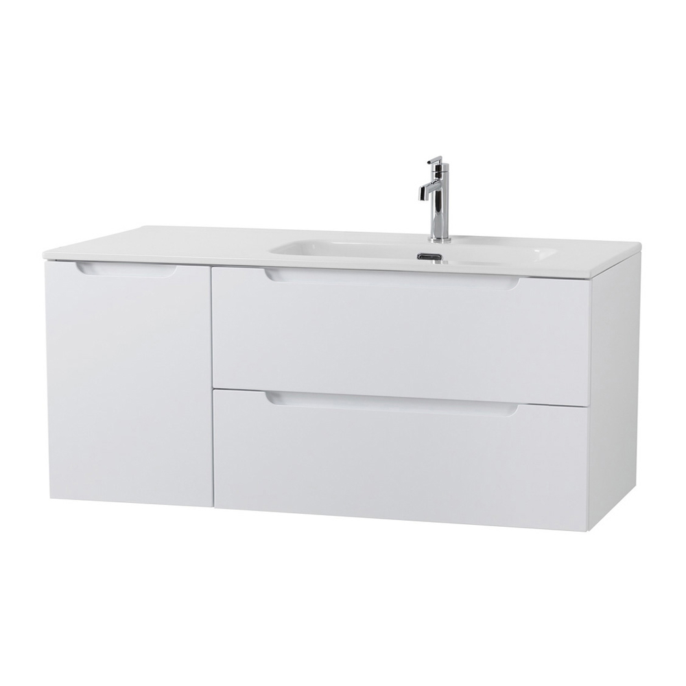 Подвесная тумба с раковиной BelBagno ETNA 120 Bianco Lucido правая, ETNA-1200-2C-1A-SO-BL-R + BB1200ETL-R