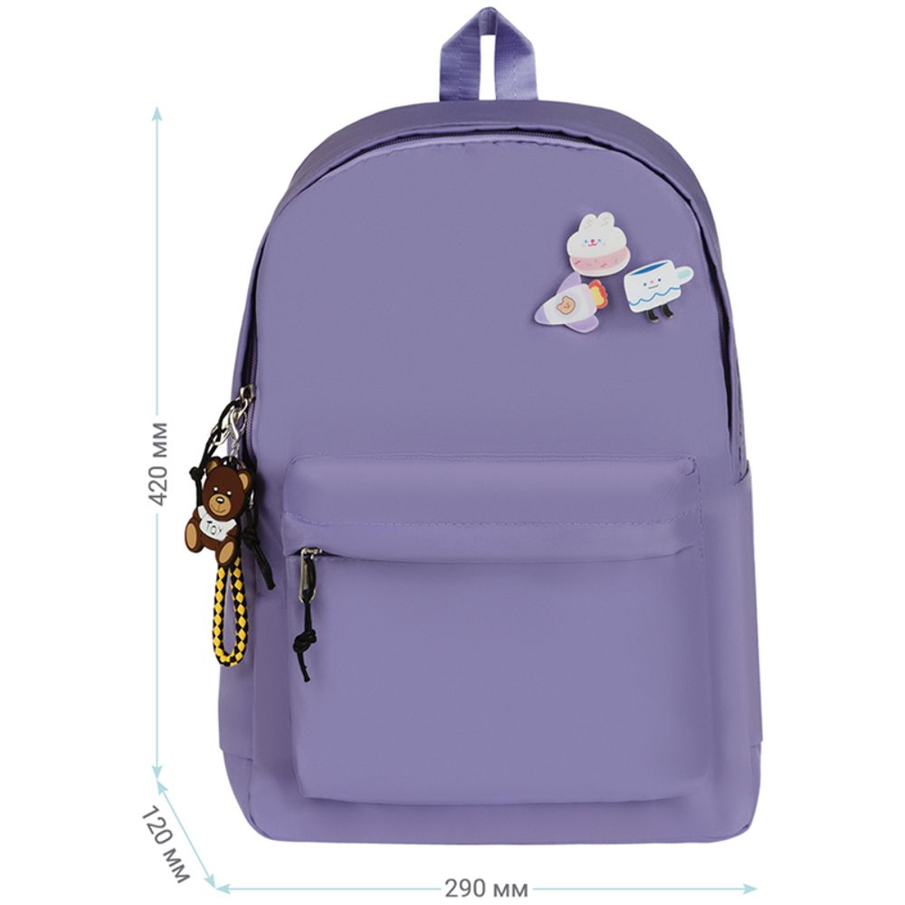 Рюкзак MESHU "Cool", 42*29*12см со значками, 1 отделение, 3 кармана, уплотненная спинка