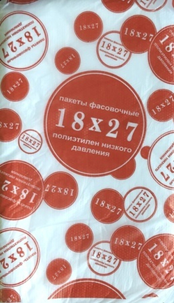 Пакет фас.18*27см 1/700шт ПНД б/боковой скл. Шарики