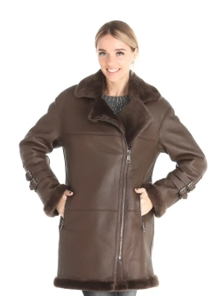 Дубленка женская натуральная Турция длинная