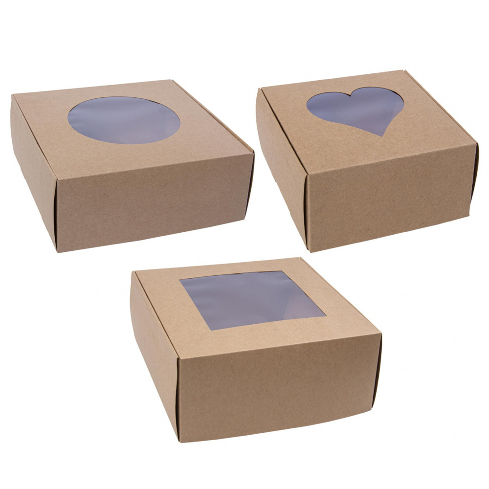 Коробка складная с окном МИКС 30*30*10