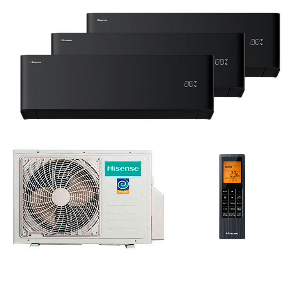 Мультисплит система на 3 комнаты Hisense AMS-09UW4RYCHB00(B) x 3 / AMW3-24U4RJC