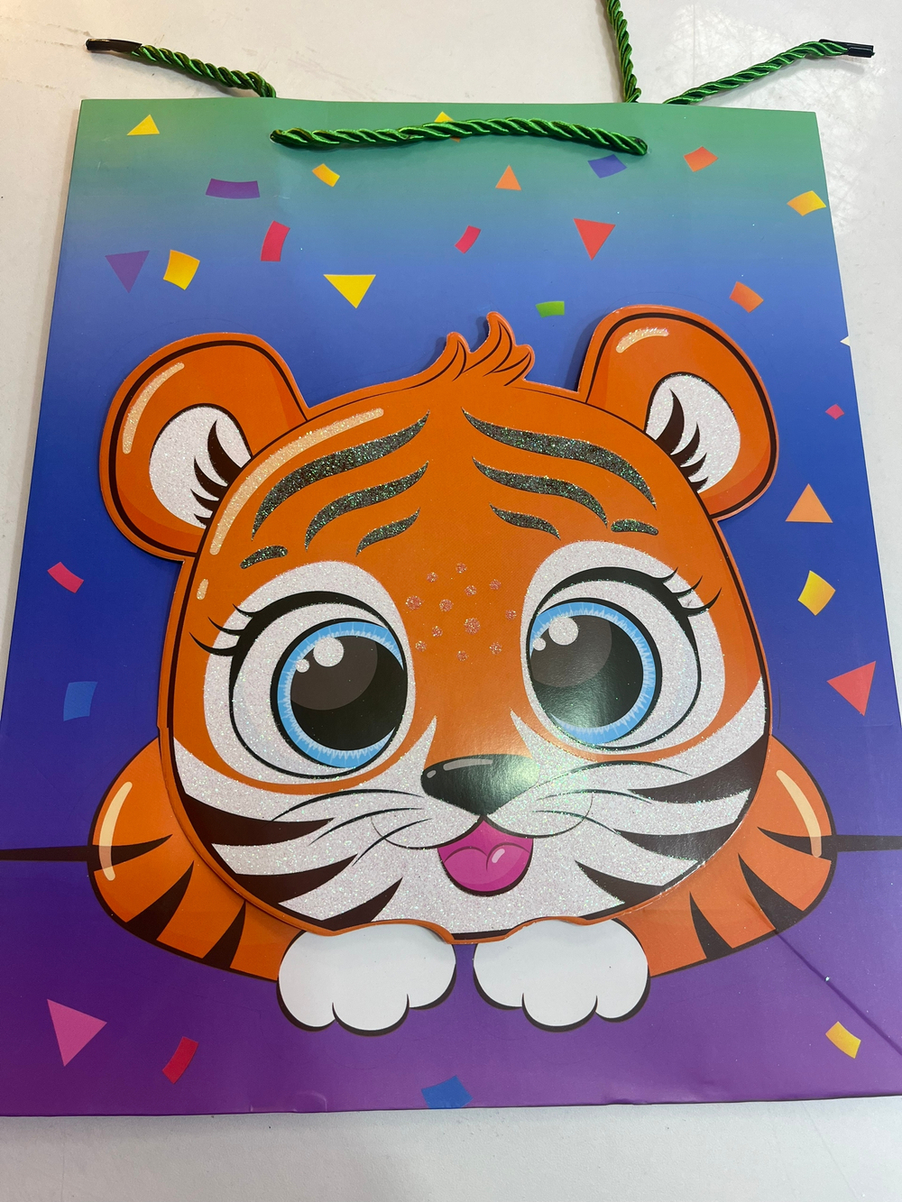 Пакет 26х10х32см 3D с блестками Звери 141V-937