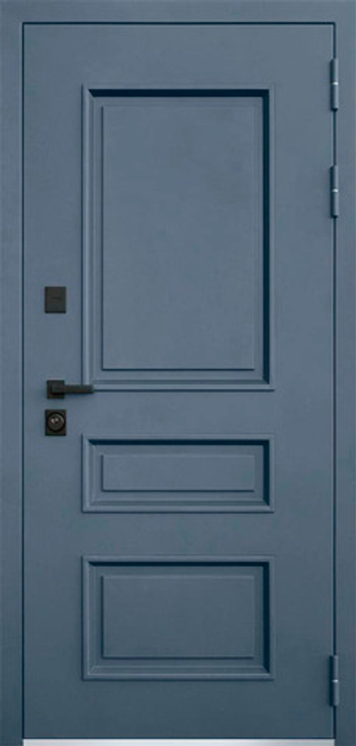 Входная дверь с металлической филенкой - 1045