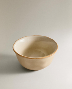 Zara Home миска из каменной керамики, цвет кремовый, 11.5 см