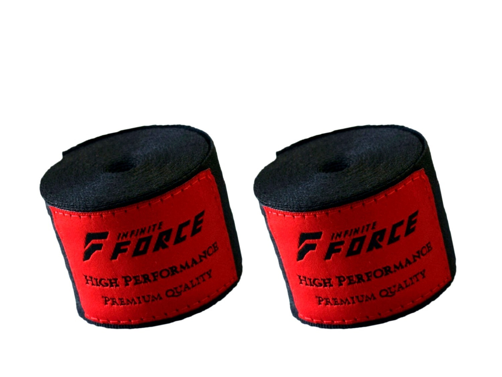 Бинты для бокса Infinite Force Premium Performance Red-Black 5,5 метра