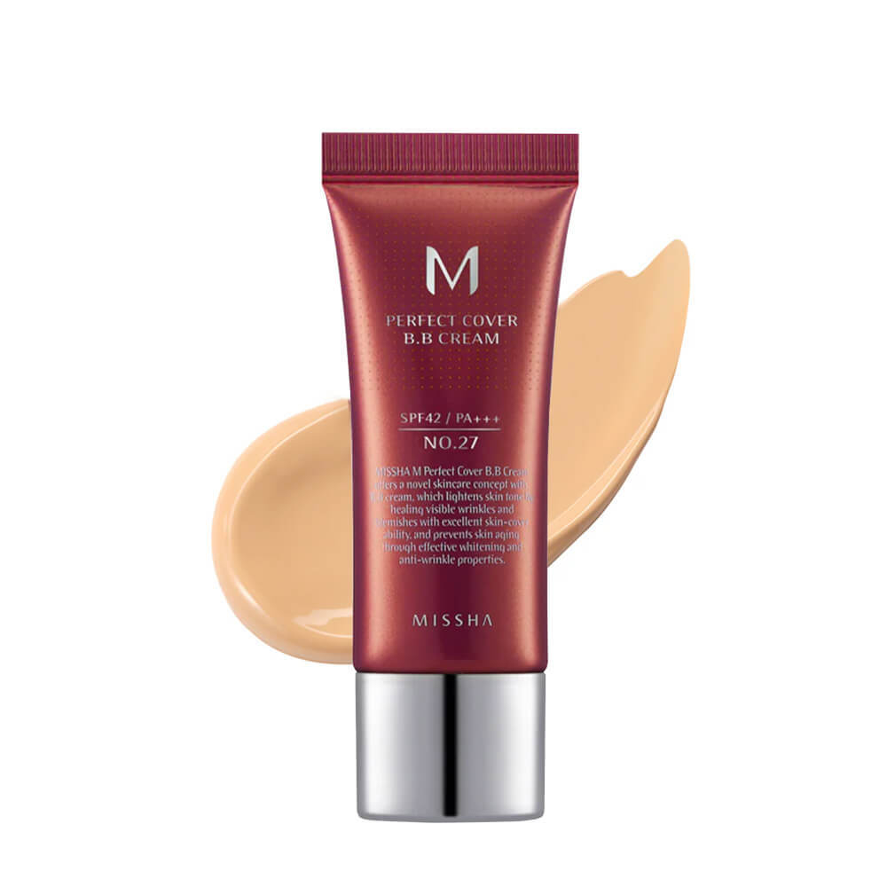Крем BB для лица - Missha M Perfect cover BB cream SPF42/PA+++ (No.27)