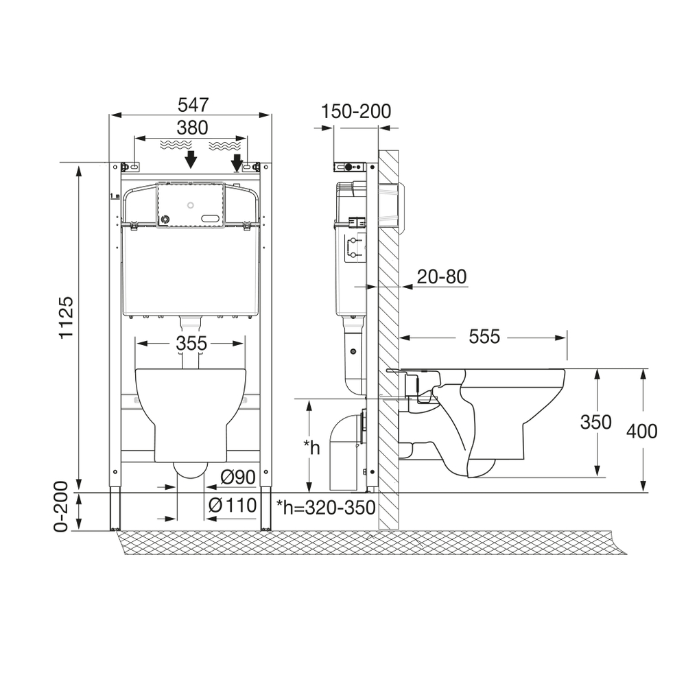 ПЭК Roca Dama Senso 7893104680 подвесная чаша + инсталляция + Slim сиденье дюропласт, без панели смыва