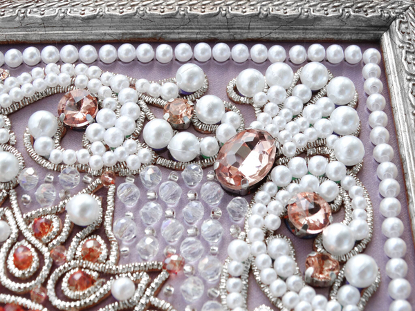 ЖС-13-СР Набор для вышивания хрустальными камнями Святые Петр и Феврония (розовый)