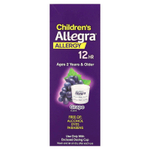 Allegra, Children's Allergy, 12 HR, для детей от 2 лет, виноград, 30 мг, 240 мл (8 жидк. Унций)