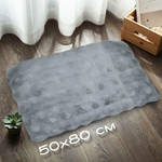 Коврик меховой фактурный 50*80см, полиэстер, серый