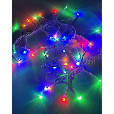 ENIN - WM ЭРА Гирлянда LED Мишура 3.9 м белый провод, мультиколор, 220V