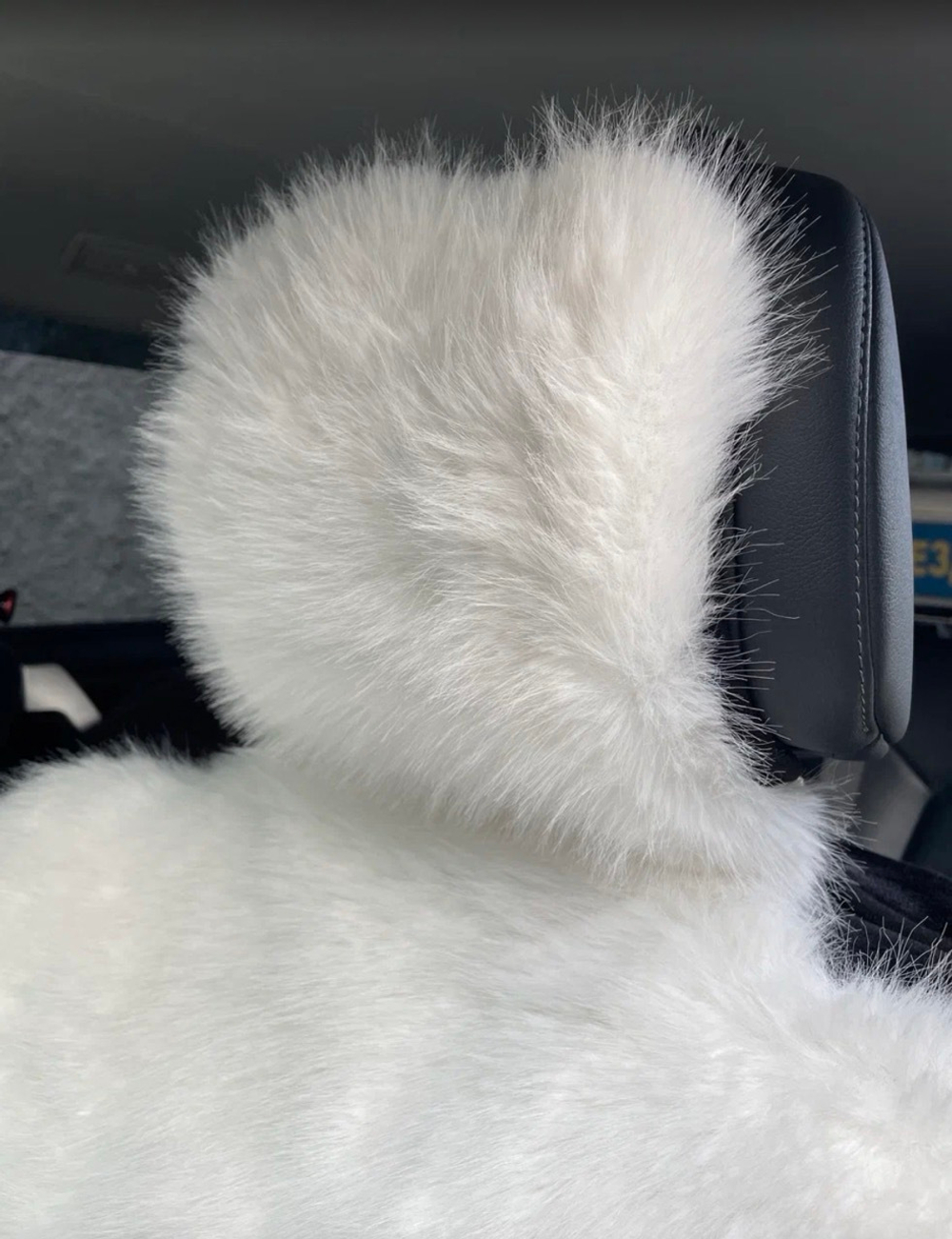 Меховая (04) накидка на сидение, искусственный мех, короткий ворс (1 шт,.) =