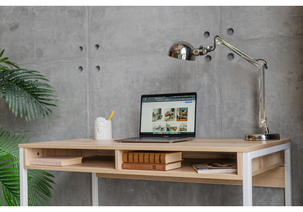 Офисная мебель Woodville Леон Лофт дуб делано светлый, белый матовый