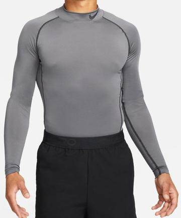 Компрессионка  Nike Pro Dri-Fit Tight LS Mock M - серый