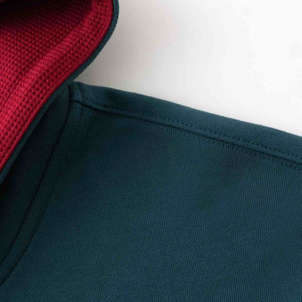 Худи Zip HTF изумрудный/бордовый - фото 4