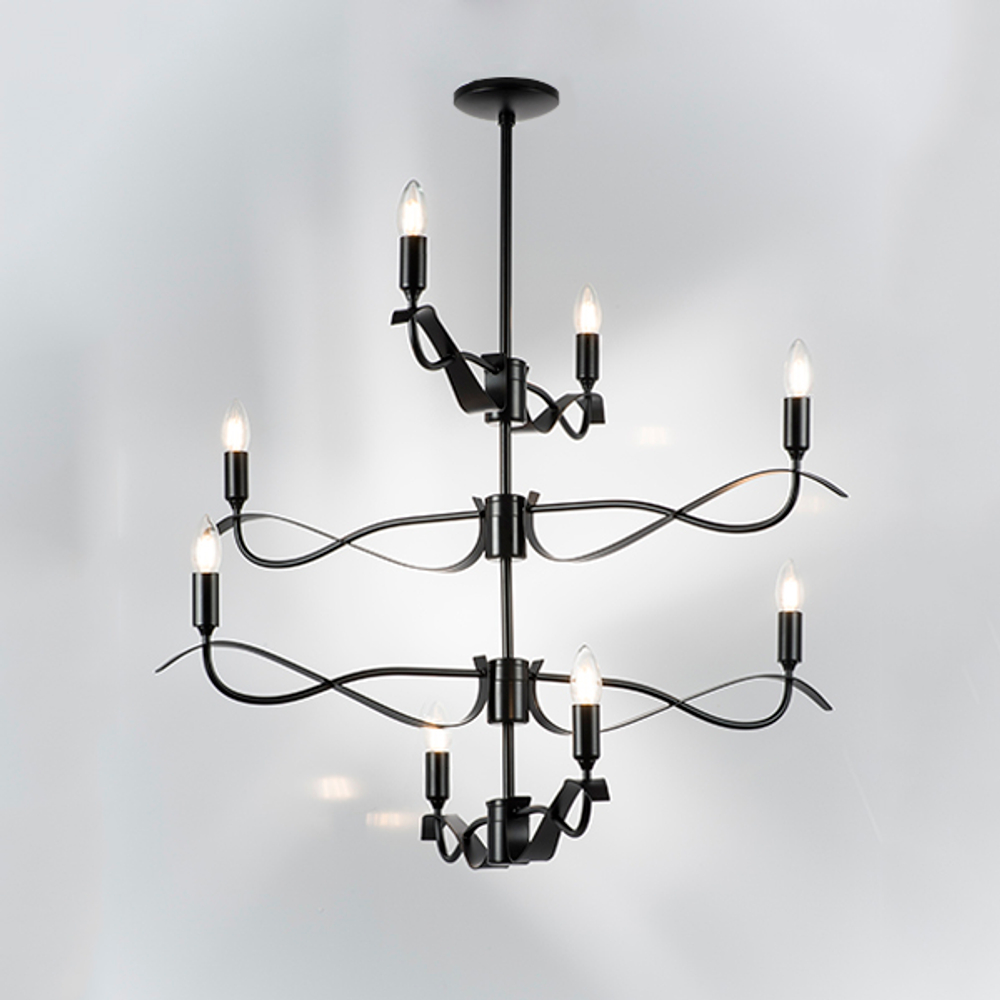 733287 Люстра RAGNO 8х40W E14 ЧЕРНЫЙ МАТОВЫЙ