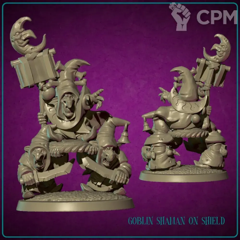 Goblin Shaman on Shield