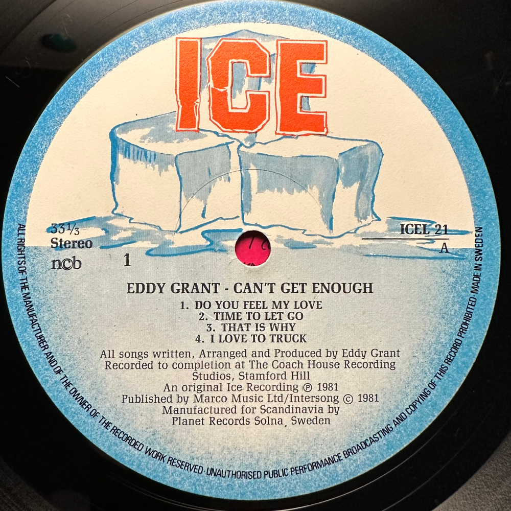 Eddy Grant - Can't Get Enough (Скандинавия 1981г.)