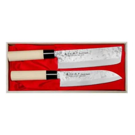 Satake Набор из 2 ножей Nashiji Natural Santoku+Nakiri