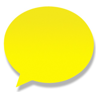 Бумага для заметок с липким краем ФИГУРНАЯ "Диалог" 72*66 50л. желтая НЕОН LAMARK