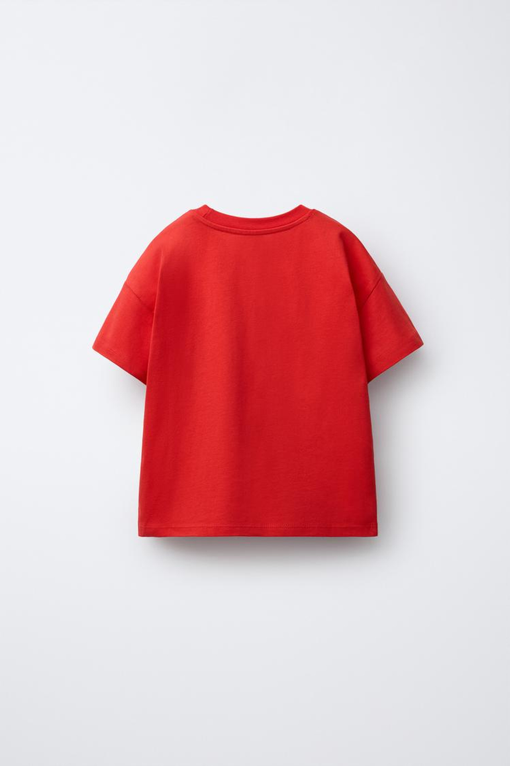 ZARA ФУТБОЛКА С ВЫШИВКОЙ, КРАСНЫЙ