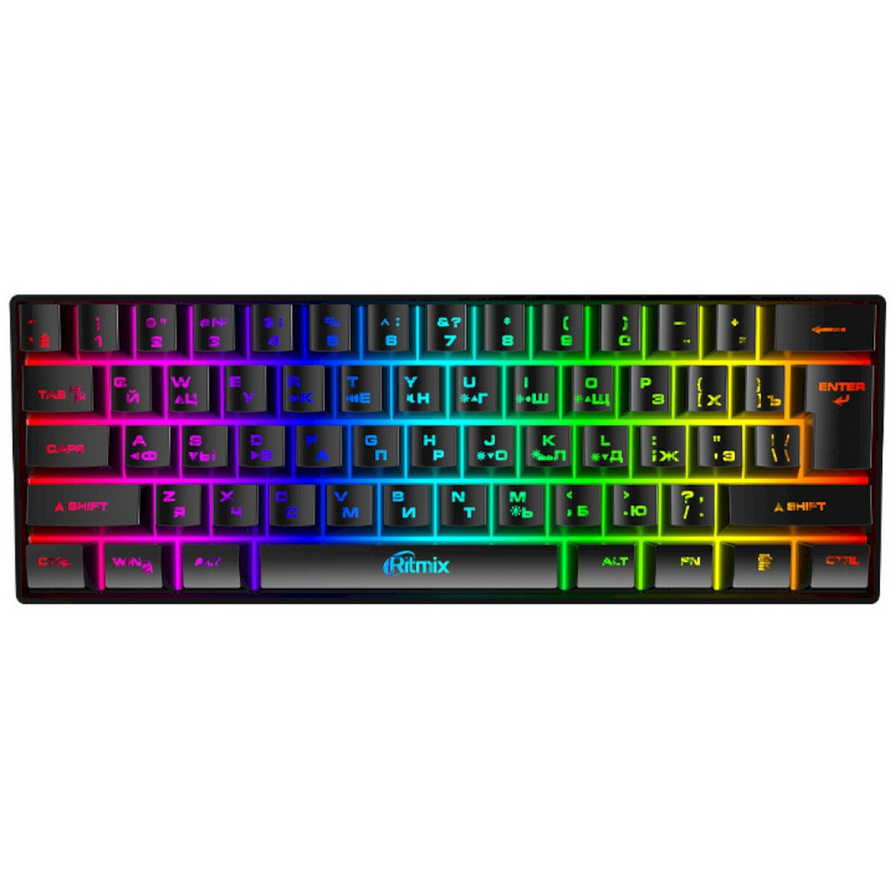 Клавиатура проводная, компактная с подсветкой RITMIX RKB-561BL