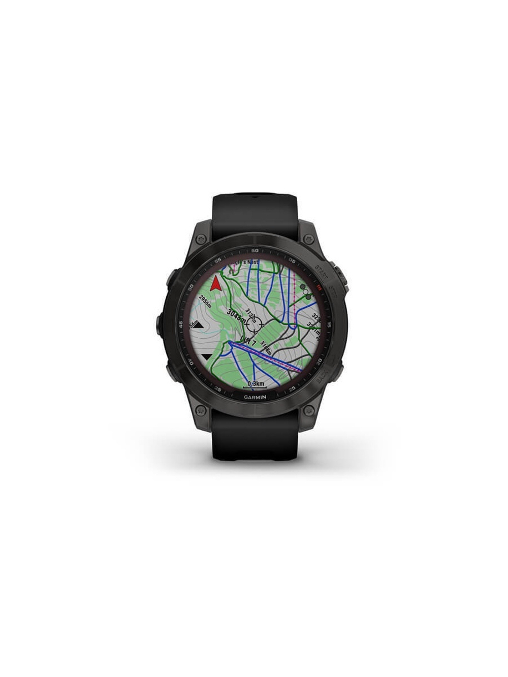Garmin Fenix 7 Sapphire Solar титановый Carbon Gray DLC с силиконовым ремешком (010-02540-21)