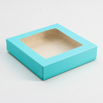Упаковка с окном ГОЛУБАЯ 20*20*4 см