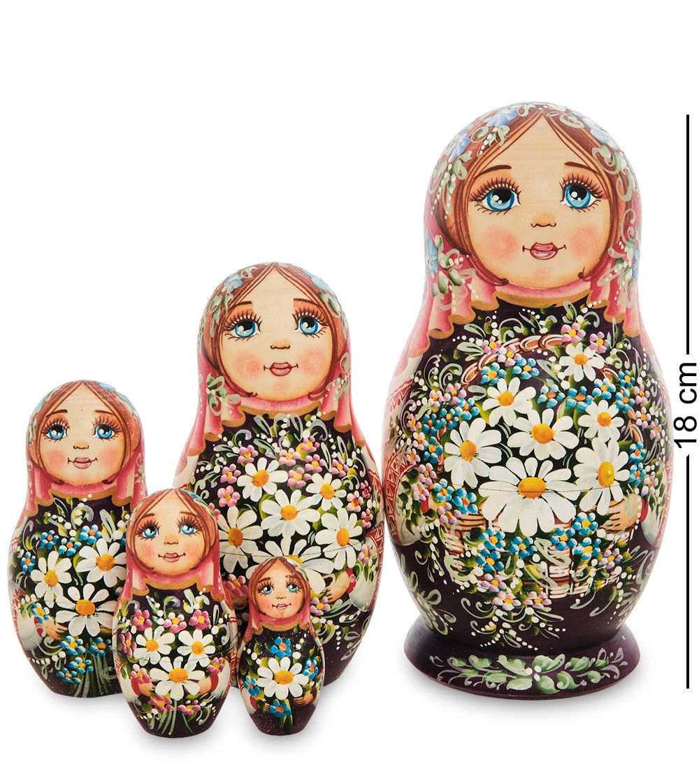 Народные промыслы МР-16/30-A Матрешка 5м «Мария с цветами» бол.