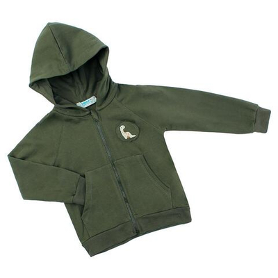 Джемпер д/мальчика футер M1121FN-2 р.86 т.хаки (Такро)