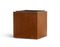 Кашпо TREEZ Effectory - серия Corten Steel - Куб - Кортеновская сталь - Бархатистая окись