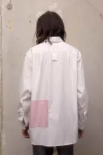 Рубашка VPQ В серую полоску Хлопковая