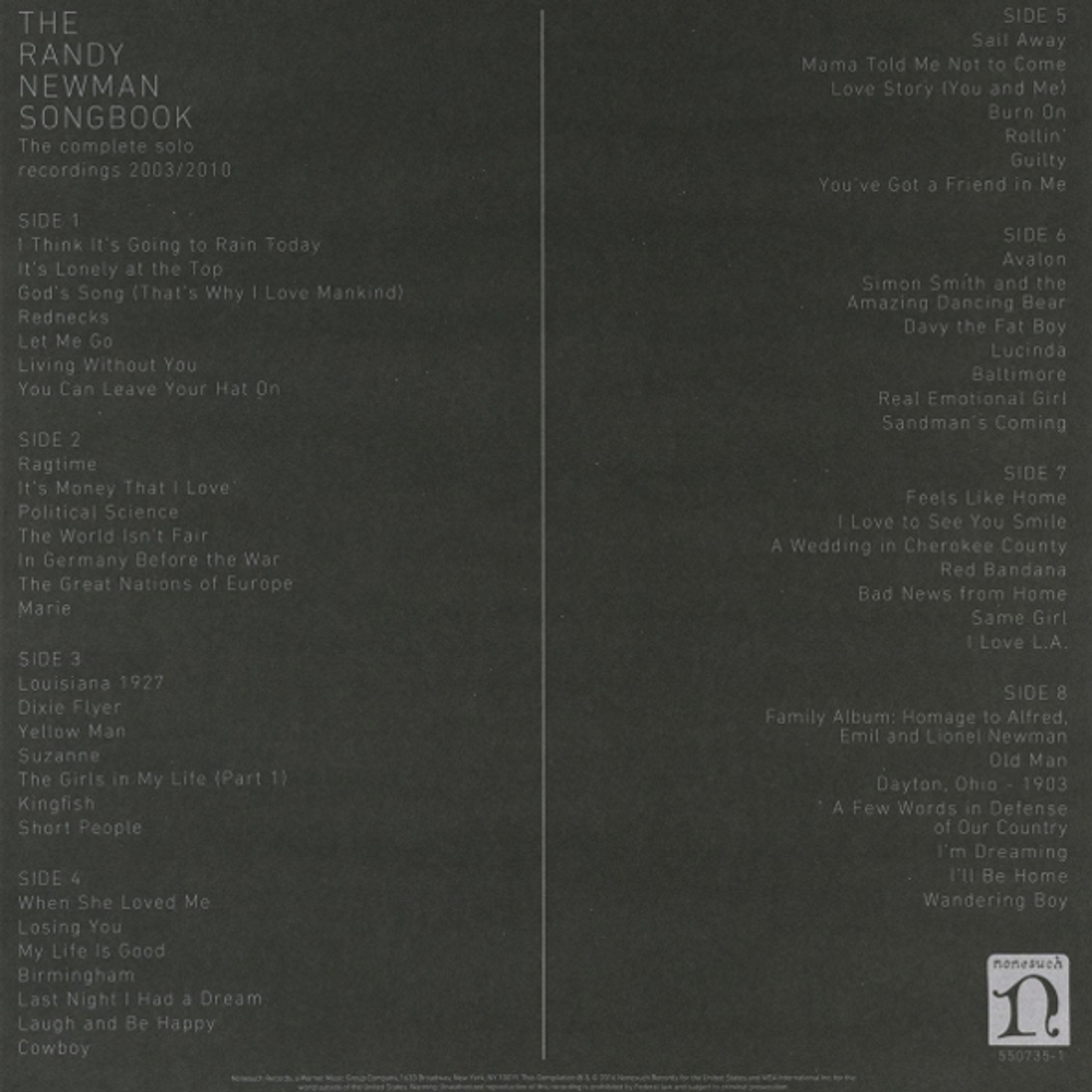 Randy Newman / The Randy Newman Songbook (4LP)