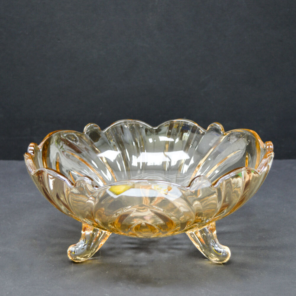 Фруктовница на ножках 24*11см стеклянная