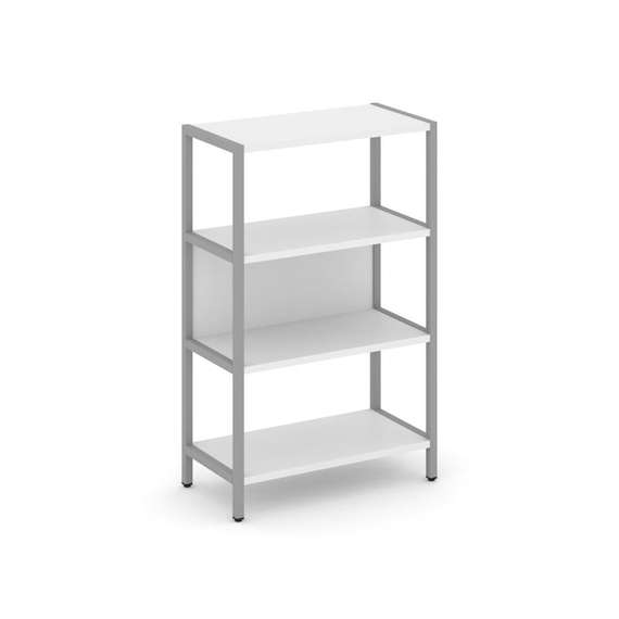 Shelf System Односекционный стеллаж трехярусный SN.STM-311 Белый/Металл Серый 810*400*1246