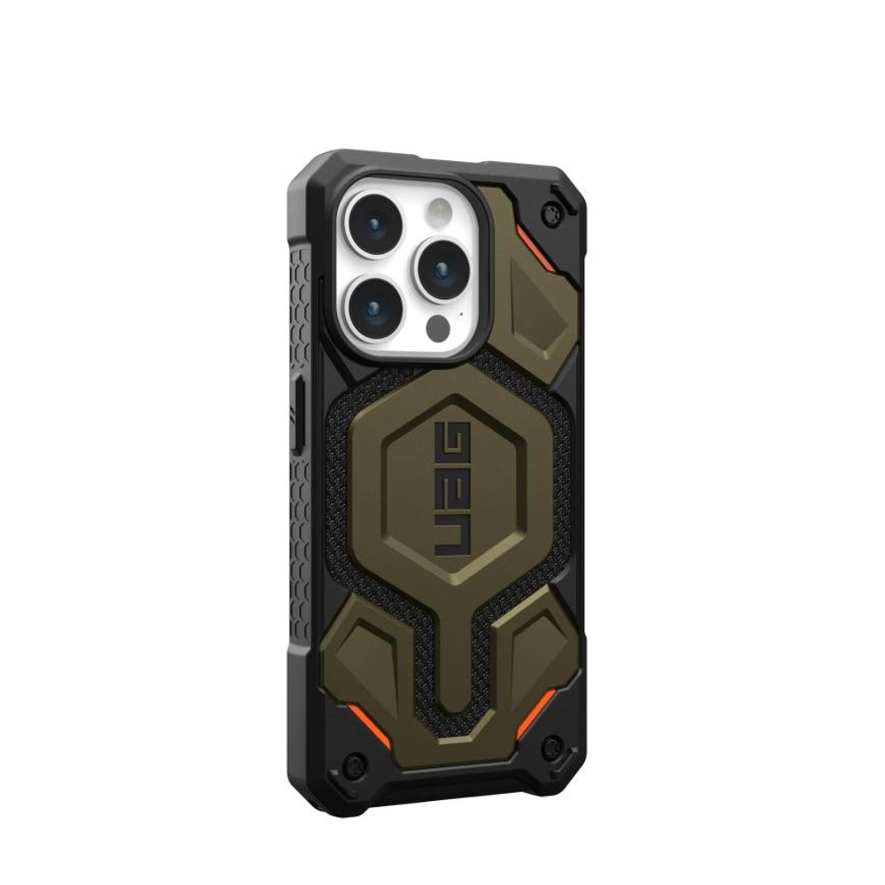 Защитный чехол MagSafe UAG Monarch Pro Kevlar для iPhone 15 Pro Композитный гибридный чехол с очень высоким уровнем защиты при падении